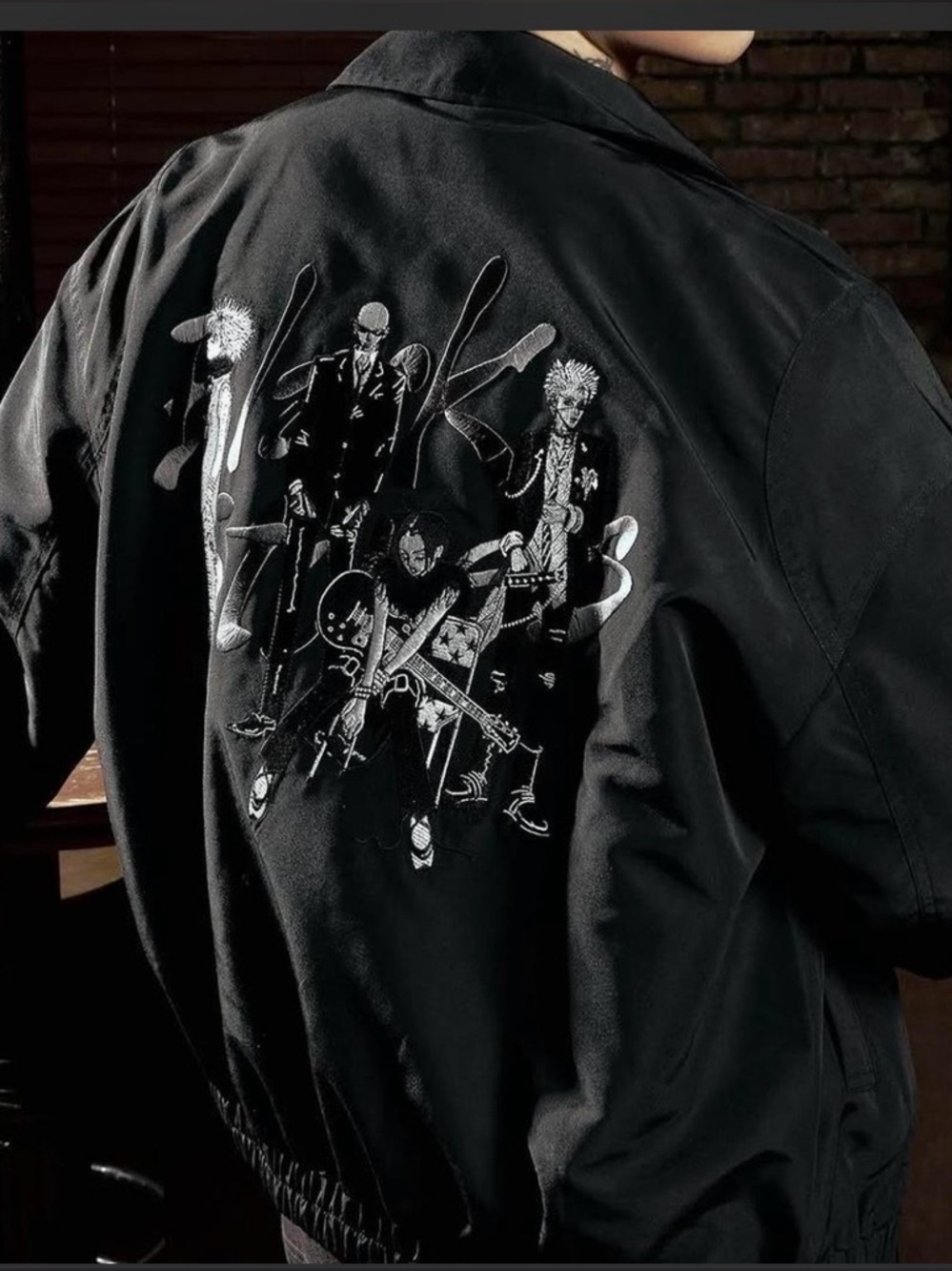 Xrage_jp x Nana collab black bomber jacket